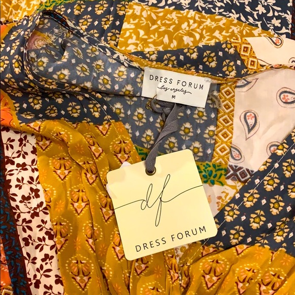 V-neck Patchwork print dress 🔹 - Picture 6 of 6